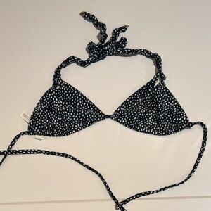 Cape Juby Polka Dot Bikini Tied Top with Braided Strings